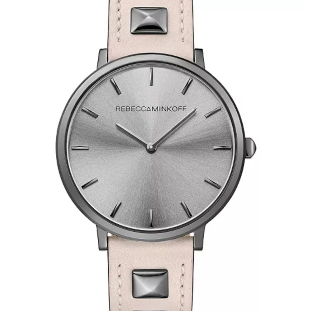Rebecca Minkoff Major Blush Leather Strap Watch
